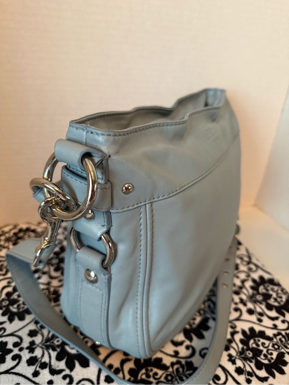 Coach Zoe Leather hobo bag Baby Blue - Picture 5 of 13